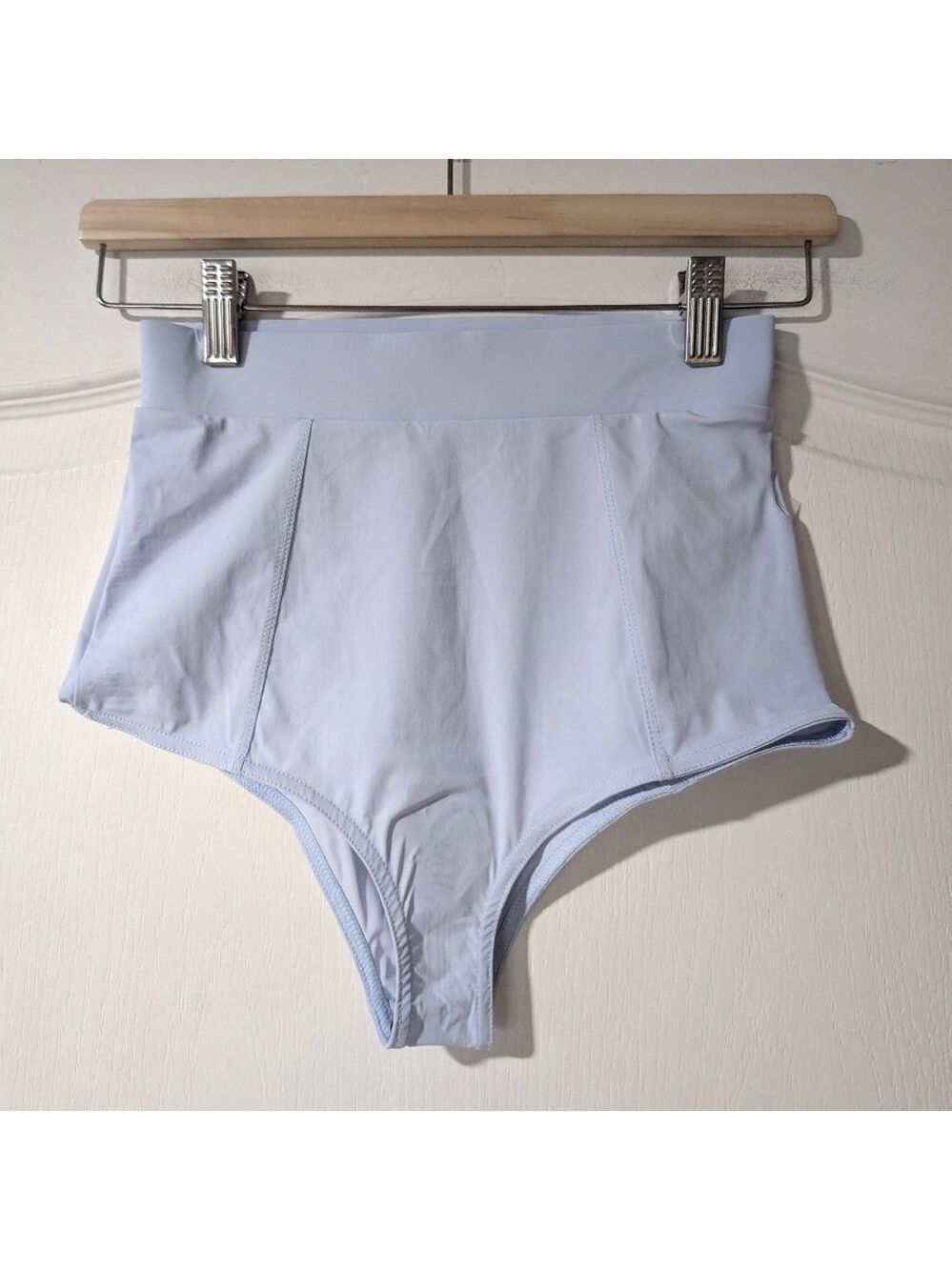 NEW! Zara | High-waisted Cheeky Bikini Bottom In Light Blue